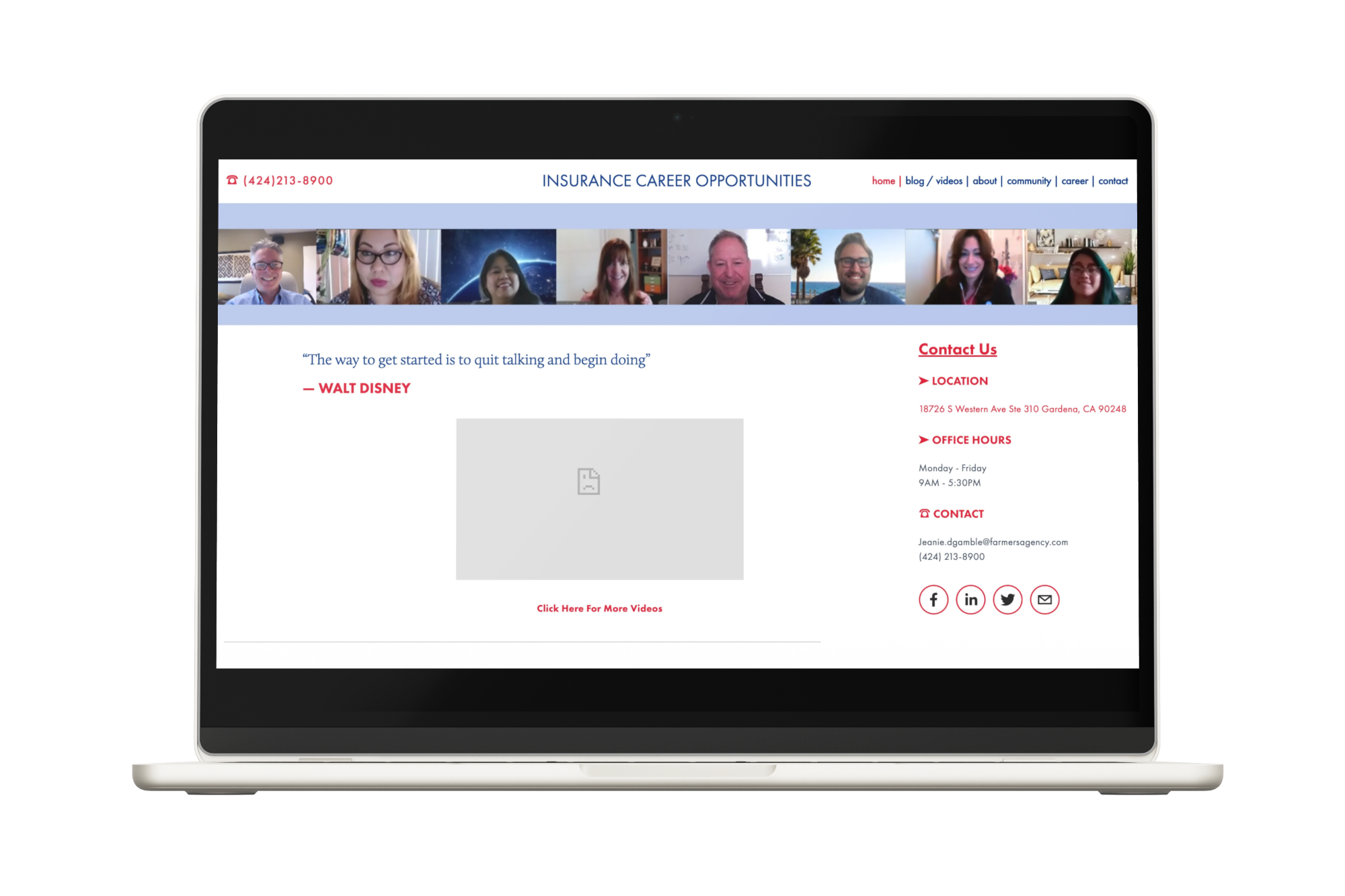 Insurance Careers HQ previous design